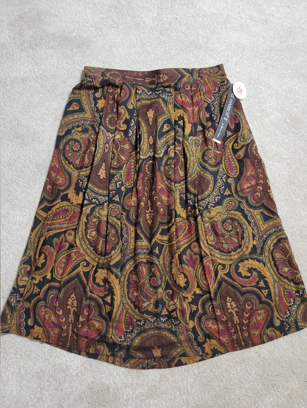 Vintage Sag Harbor II Paisley Midi Skirt – Size 1X (NWT, USA Made)
